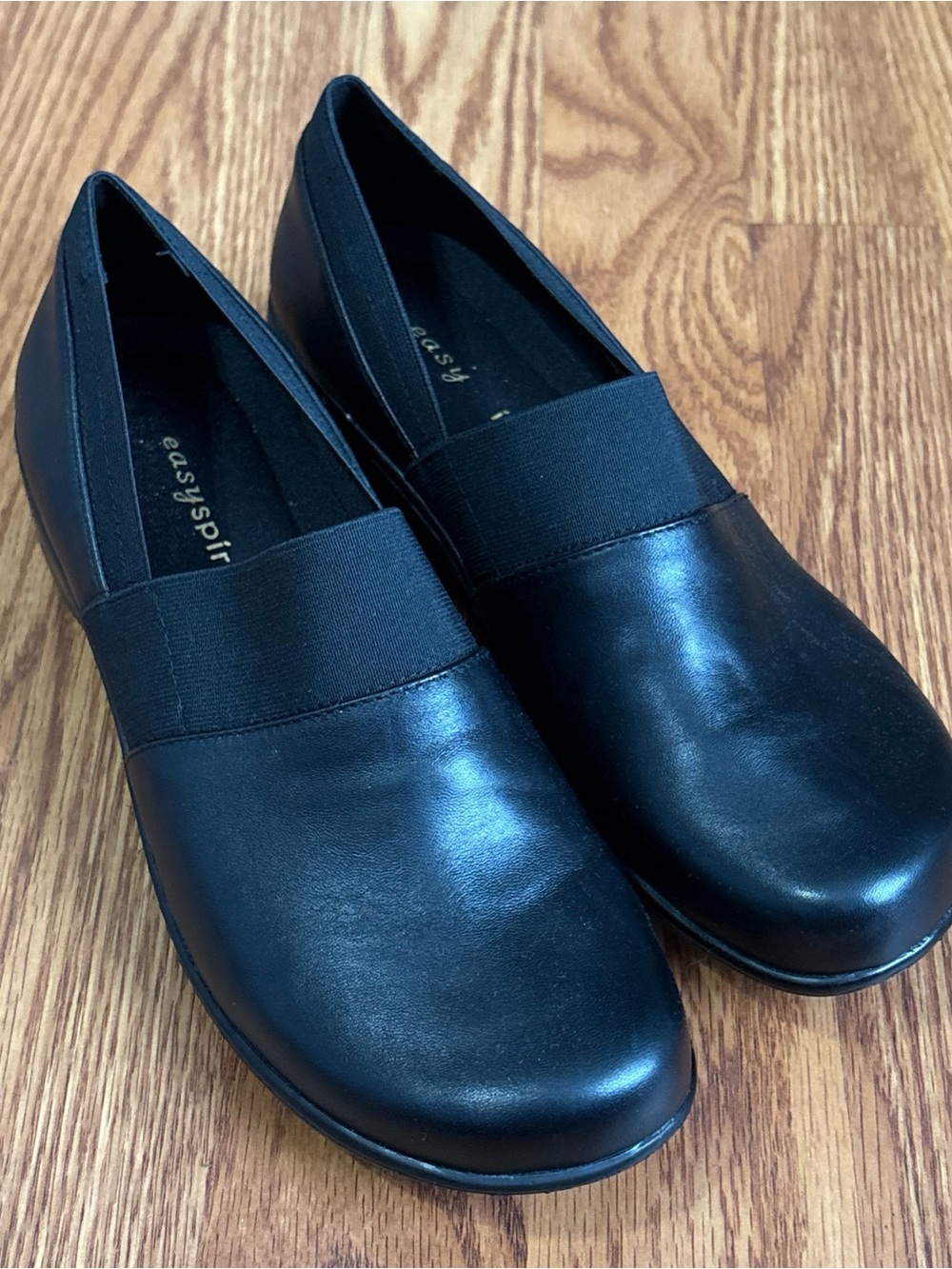 Easy Spirit Solid Black Clog Slip-On Comfort Shoes Gel Cushion Women's Size 7